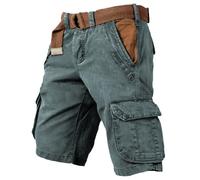Pantalones Cortos Hombre,Pantalon Trabajo Corto Verano Short Deportivo Casuales de Cinco Puntos con Personalidad de Moda Clásica Suelta Deportiva Tipo Cargo de Talla Grande para Hombres