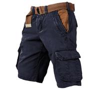 Pantalones Cortos Hombre,Pantalon Trabajo Corto Verano Short Deportivo Casuales de Cinco Puntos con Personalidad de Moda Clásica Suelta Deportiva Tipo Cargo de Talla Grande para Hombres