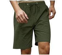 Pantalones Cortos Hombre Pantalones Chandal Hombres Largas Trekking Algodon Deportivas Bermudas Casual Bolsillos Jorts Tenis Elasticos Ropa Oferta Flash 2#Verde del ejército XL