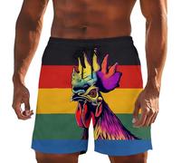 Pantalones Cortos Hombre Playa Verano Tallas Grandes Bermudas Hombre Bañador de Baño Moda Estampado de Caras Divertidas Pantalon Corto Sueltos con Bolsillos Cómodos Shorts Beachwear