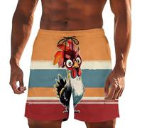 Pantalones Cortos Hombre Playa Verano Tallas Grandes Bermudas Hombre Bañador de Baño Moda Estampado de Caras Divertidas Pantalon Corto Sueltos con Bolsillos Cómodos Shorts Beachwear