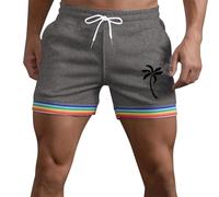 Pantalones Cortos Hombre Running, Pantalon Corto Hombre Deporte, Deportivos Verano para Color ArcoíRis con Bolsillos Y CordóN Holgados Informales Rectos para Correr Y Playa Bermudas Shorts