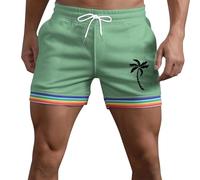 Pantalones Cortos Hombre Running, Pantalon Corto Hombre Deporte, Deportivos Verano para Color ArcoíRis con Bolsillos Y CordóN Holgados Informales Rectos para Correr Y Playa Bermudas Shorts