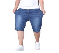 Pantalones Cortos Hombre Vaqueros Anchos, Moda Jeans Casual Talla Grande Mezclilla Shorts Roto Algodón Deporte Jogging Retro Pantalon Fitness Verano Hombre Pantalones de Trekking Playa M-8XL