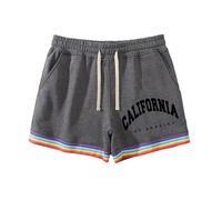 Pantalones Cortos Hombre Verano Arcoíris Estampado Llamativo con Bolsillos Cordón Holgados para Deporte Playa Pantalón Corto Hombre Deporte Top Ventas