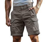 Pantalones Cortos Hombre Verano Trabajo Moda Con Bolsillos Bermudas Cargo Elástica Ropa Pantalon Corto Color Sólido Casual Pantalón Hombre Transpirables Vintage Playa Trekking Jogging
