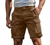 Pantalones Cortos Hombre Verano Trabajo Moda Con Bolsillos Bermudas Cargo Elástica Ropa Pantalon Corto Color Sólido Casual Pantalón Hombre Transpirables Vintage Playa Trekking Jogging
