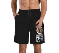 Pantalones Cortos Las Vidas De Los Indígenas Nativos Importan Short Deportivo Ajustable Shorts De Baño Elástico Bañador Hombre para Playa Correr Piscina L