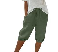 Pantalones Cortos Mujer 2024 Verano Moda Casual Deportivos Jogging Shorts Holgados Bermudas Cintura Alta Bolsillo cordón Shorts Original Suelto Elegante Playa cómodo