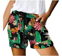 Pantalones Cortos Mujer 2024 Verano Moda Casual Deportivos Jogging Shorts Holgados Bermudas Cintura Alta Bolsillo cordón Algodón Shorts Original Suelto Elegante Playa cómodo Talla Grande
