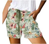Pantalones Cortos Mujer 2024 Verano Moda Casual Deportivos Jogging Shorts Holgados Bermudas Cintura Alta Bolsillo cordón Algodón Shorts Original Suelto Elegante Playa cómodo Talla Grande