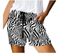 Pantalones Cortos Mujer 2024 Verano Moda Casual Deportivos Jogging Shorts Holgados Bermudas Cintura Alta Bolsillo cordón Algodón Shorts Original Suelto Elegante Playa cómodo Talla Grande