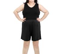 Pantalones Cortos Mujer Ligero Pijama Moda Casual Verano Talla Grande Shorts Holgados Bermudas Color sólido Cintura Alta elástica Bolsillo Shorts Playa cómodo Pantalones Cortos de casa 2025