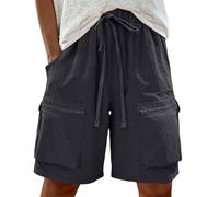 Pantalones Cortos Mujer Mallas Deporte Mujer Cortas Caqui de Corte Deporte Verano Bermudas Vaqueras Shorts Deportivos Short Running Culotte Solid Color High Waist Casual Chic Sports Elasticos