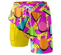 Pantalones Cortos Mujer Pantalones Cortos Casuales de Mujer con Estampado Integral para Uso Diario en Verano y Toda Estación Cómodos (Multicolour, XXXL)