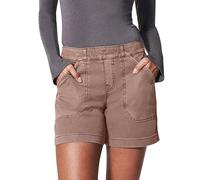 Pantalones Cortos Mujer Vaqueros Bermudas Mujer Verano Cintura Elástica Shorts Mujer Jeans Pantalones Jeggings Vaqueros Cortos Elasticos Ropa Mujer de Verano(Marrón-B,M)