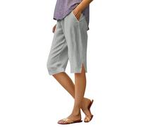 Pantalones Cortos Mujer Verano,Bermudas de Color sólido Pierna Ancha Shorts Casuales Secado rápido Entrenamiento Jogging Ligeros Elasticos Vacaciones Playeras