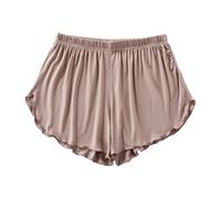 Pantalones Cortos Mujer Verano Frescos Modal, Color Sólido Cintura Alta, Bolsillos, Bermudas Moda Talla Grande Sueltas