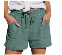 Pantalones Cortos Mujer Verano Frescos Tallas Grandes Shorts Pantalon Corto Cortos Deporte Lino Algodon pantalón Corto Bermudas Elegante 2024 Blanco Pantalones Cortos