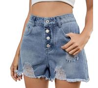 Pantalones Cortos Mujer Verano, Pantalon Corto Deporte Mujer De Vestir, Shorts Vaqueros EláSticos Cintura Alta Informales Rotos Holgados Y Modernos PantalóN Corto Short Pantalones Cortos