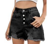 Pantalones Cortos Mujer Verano, Pantalon Corto Deporte Mujer De Vestir, Shorts Vaqueros EláSticos Cintura Alta Informales Rotos Holgados Y Modernos PantalóN Corto Short Pantalones Cortos