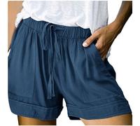 Pantalones Cortos Mujer Verano Tallas Grandes Sueltos Pantalón Corto con Cintura y Cordón Ajustados Trekking Deportivos Pantalon Cargo de Entrenamiento Transpirables Pantalones con Bolsillo