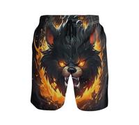 Pantalones Cortos Panda Animal Furioso Despedido Shorts De Baño Cómodo Swim Trunks Ajustable Short Deportivo para Playa Natación Piscina S