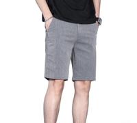 Pantalones cortos para hombre de tela de secado rápido con forro de malla, trajes de baño ajustables para surf y playa, talla L-3XL (gris claro XL)