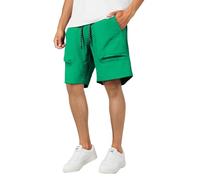 Pantalones Cortos para Hombre - Pantalones Deportivos Holgados De Baloncesto para Hombre Pantalones Estampados A Juego De Colores (Green XXL)