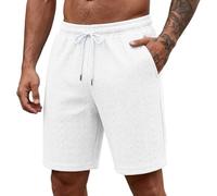 Pantalones Cortos para Hombres-Pantalones Cortos Casuales de Punto para Hombre Largo Medio Ideales Playa Verano confección Tejido Ajuste cómodo combina Camisetas Camisas Chalecos Lavado Separado Uso