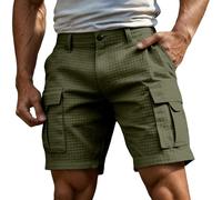 Pantalones Cortos para Hombres Transpirable y de Secado rápido Resistente a roturas y desgarros Anti-Manchas y Repelente al Agua Aptos para Actividades en Espacios Abiertos（Verde；4XL）