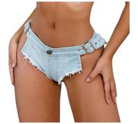 Pantalones cortos para mujer de verano al aire libre casual pantalones cortos de verano playa Shorty High Waisted Women Summer Amplio elástico Running Gym Work Lady's Verano ropa, Azul-A, XXL