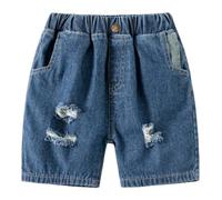 Pantalones Cortos para Niños, Pantalon Corto Niña Pantalones Cortos Vaqueros para Niños De Verano 2024 Modernos Y Cargo Cómodos E Informales De Longitud Media (Blue 7-8 Years)