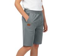 Pantalones cortos para niños, pantalones cortos casuales, cintura de tirar, ajuste fácil, parte delantera limpia, diseño limpio, parte inferior fácil para niños para entrenadores, camisetas, sudaderas