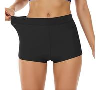 Pantalones Cortos para Playa y Piscina, cómodos y Elegantes, para Todas Las Estaciones, con Pierna Ancha para Mayor Libertad de Movimiento, se Combinan a la perfección con Trajes de baño y (Black, S)