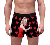 Pantalones Cortos Personalizados con Foto para Hombres, Ropa Interior Divertida Personalizada con Cara, Ropa Interior Personalizada para el día de San Valentín, Boda para Conjunto Hombre Hombre