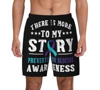 Pantalones Cortos Prevención Y Concienciación sobre El Suicidio Bañador Hombre Ajustable Short Deportivo Elásticos Swim Trunks para Correr Piscina Viajes S