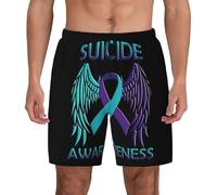 Pantalones Cortos Prevención Y Concienciación sobre El Suicidio Shorts De Baño Transpirable Swim Trunks Cómodo Short Deportivo para Correr Viajes Natación S