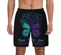Pantalones Cortos Prevención Y Concienciación sobre El Suicidio Swim Trunks Elásticos Shorts De Baño Ajustable Short Deportivo para Viajes Correr Piscina S