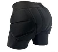 Pantalones cortos protectores de cadera resistentes con tela de nailon y elastano transpirable para esquí, snowboard y patinaje sobre ruedas, para resistencia al impacto, diseño unisex negro para