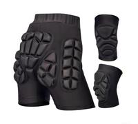 Pantalones cortos protectores de elastano flexible para snowboard y caídas | Paneles de malla anchos, mezcla de nailon y elastano, absorbe el sudor, comodidad de uso prolongado, sin irritación