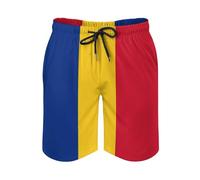 Pantalones Cortos Rumania Bandera Rumana Swim Trunks Secado Rápido Short Deportivo Cómodo Shorts De Baño para Vacaciones Surferos Playa S