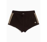 Pantalones cortos Slim adidas Originals Crochet para mujer Marrón L