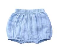 Pantalones cortos sólidos para recién nacidos Bloomers para niños de mezcla de lino de pan pantalones de harén