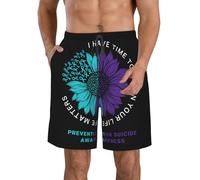 Pantalones Cortos Tengo Tiempo para Escuchar Tu Vida Importa Prevención Concientización sobre El Suicidio Bañador Hombre Transpirable Short Deportivo Secado Rápido Swim Trunks para Viajes Correr XL