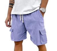 Pantalones Cortos Trabajo Hombre con Bolsillos Mis Pedidos Morado Pantalon 5XL Tallas Grandes Lisas Piratas Cuerda Algodon Bermuda Hombre Montaña Pantalón Corto de Trabajo Morado XL