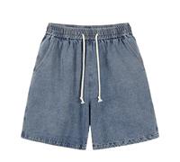 Pantalones Cortos Vaquero Hombre Verano Casual Moda Jeans Elásticos Pantalones Corto Short Roto Deporte Jogging Pantalon Fitness Chandal Hombre Suelto Pantalones de Trekking Playa