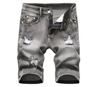 Pantalones Cortos Vaquero Hombre Verano Casual Moda Jeans Pantalones Corto Short Roto Deporte Jogging Pantalon Fitness Chandal Hombre Slim Fit Elástico Pantalones de Trekking Talla Grande 2025