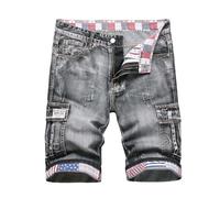 Pantalones Cortos Vaquero Hombre Verano Moda Jeans Talla Grande Casual Pantalones Corto Short Roto Deporte Jogging Retro Pantalon Fitness Chandal Hombre Pantalones de Trekking Playa 2024