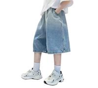 Pantalones Cortos Vaqueros Rectos Informales para niños, Pantalones Cortos Vaqueros Holgados de Trabajo con Bolsillos Guantes Invierno